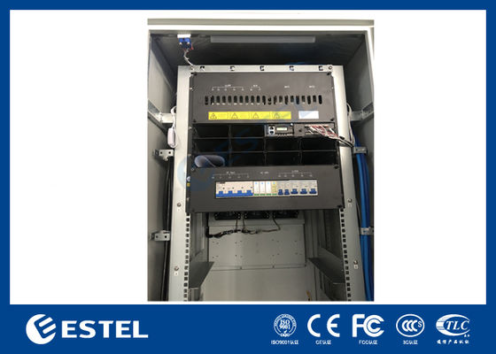 टेलीकॉम पावर कैबिनेट और पावर डिस्ट्रीब्यूशन पैनल और बैटरी एंटी-थेफ्ट प्रोटेक्शन के साथ 32U आउटडोर बैटरी कैबिनेट