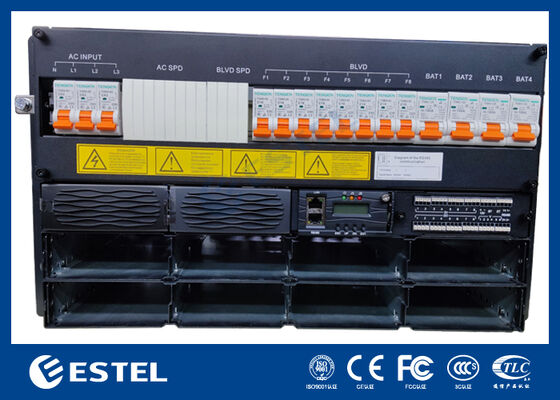 6U दूरसंचार DC48V रेक्टिफायर पावर सिस्टम एकीकृत रिमोट कंट्रोल के साथ