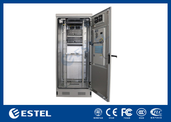 40U IP55 जस्ती स्टील बुद्धिमान आउटडोर कैबिनेट 1500W एयर कंडीशनर के साथ