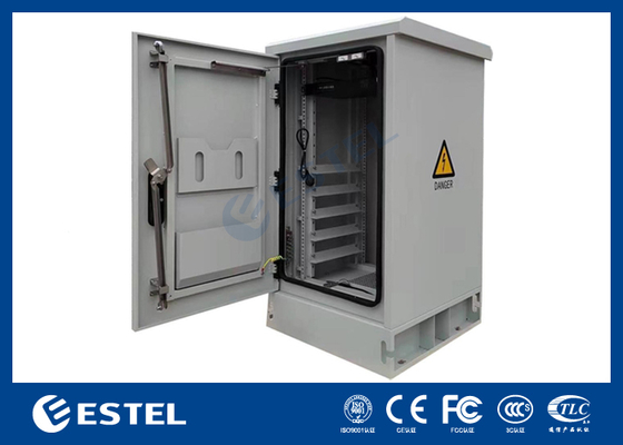 दूरसंचार अनुप्रयोगों के लिए एम्बेडेड 9KW 48VDC रेक्टिफायर पावर सिस्टम के साथ IP55 22U आउटडोर बैटरी कैबिनेट