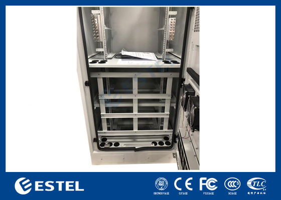 टेलीकॉम पावर कैबिनेट और पावर डिस्ट्रीब्यूशन पैनल और बैटरी एंटी-थेफ्ट प्रोटेक्शन के साथ 32U आउटडोर बैटरी कैबिनेट