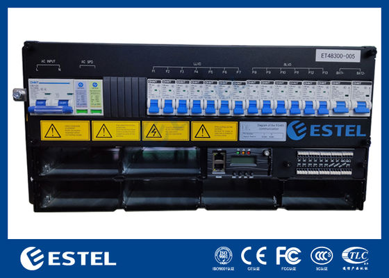 दूरसंचार बिजली प्रणाली 12kW 200A रेक्टिफायरों के साथ IP65 आउटडोर पावर संलग्नक