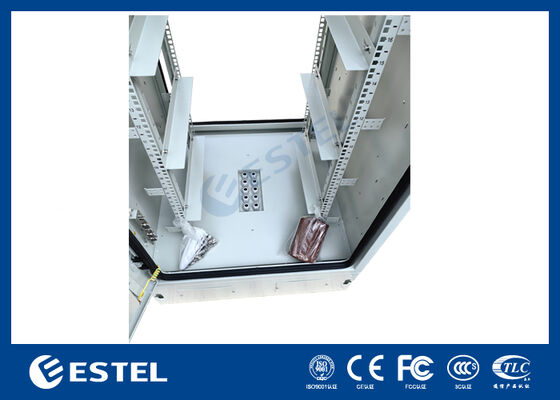 आउटडोर 19-इंच रैक कैबिनेट 32U IP65 रेटिंग कूलिंग पंखे एलईडी लाइटिंग सुरक्षा के साथ दूरसंचार और औद्योगिक अनुप्रयोगों के लिए