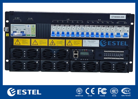 नेटवर्क प्रबंधन और नियंत्रण के लिए RS485 इंटरनेट पोर्ट, ड्राई कॉन्टैक्ट्स और रिमोट मॉनिटरिंग क्षमताओं के साथ दूरसंचार रेक्टिफायर सिस्टम