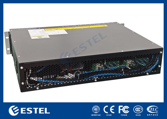 Slim Rack Mount DC Power Unit for Telecom Cabinets and Network Equipment Rooms with Enclosed Metal Housing